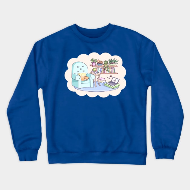 Happy Place Crewneck Sweatshirt by sombrasblancas